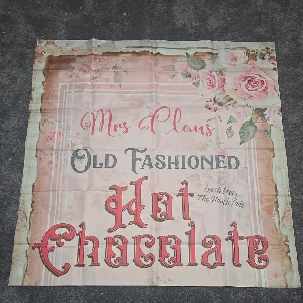 Vintage Style Christmas Hot Chocolate Sign